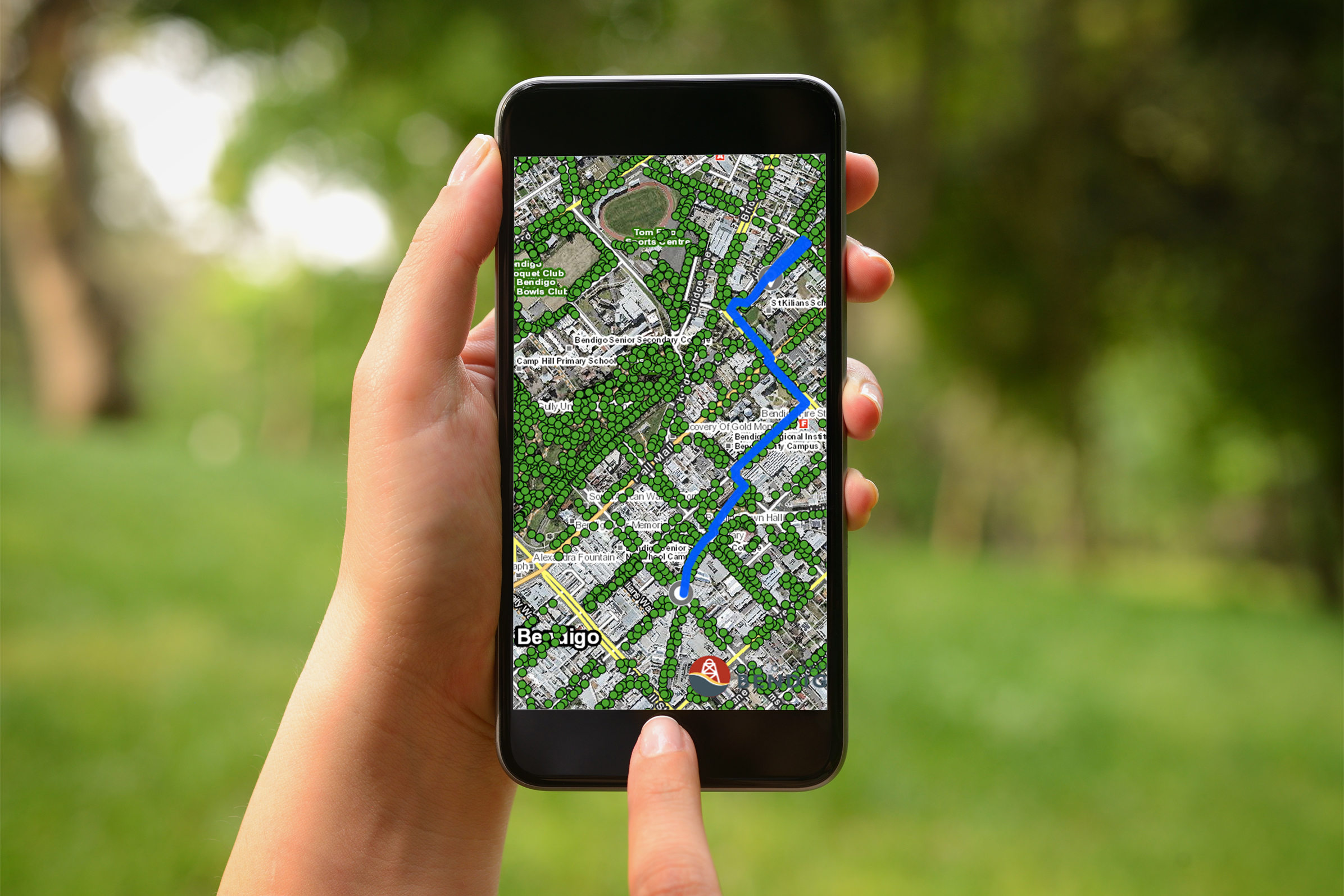 The new digital platform maps a Shadeway route through the city that has shade from trees, verandahs or buildings. Because of the shading, the path is generally cooler.