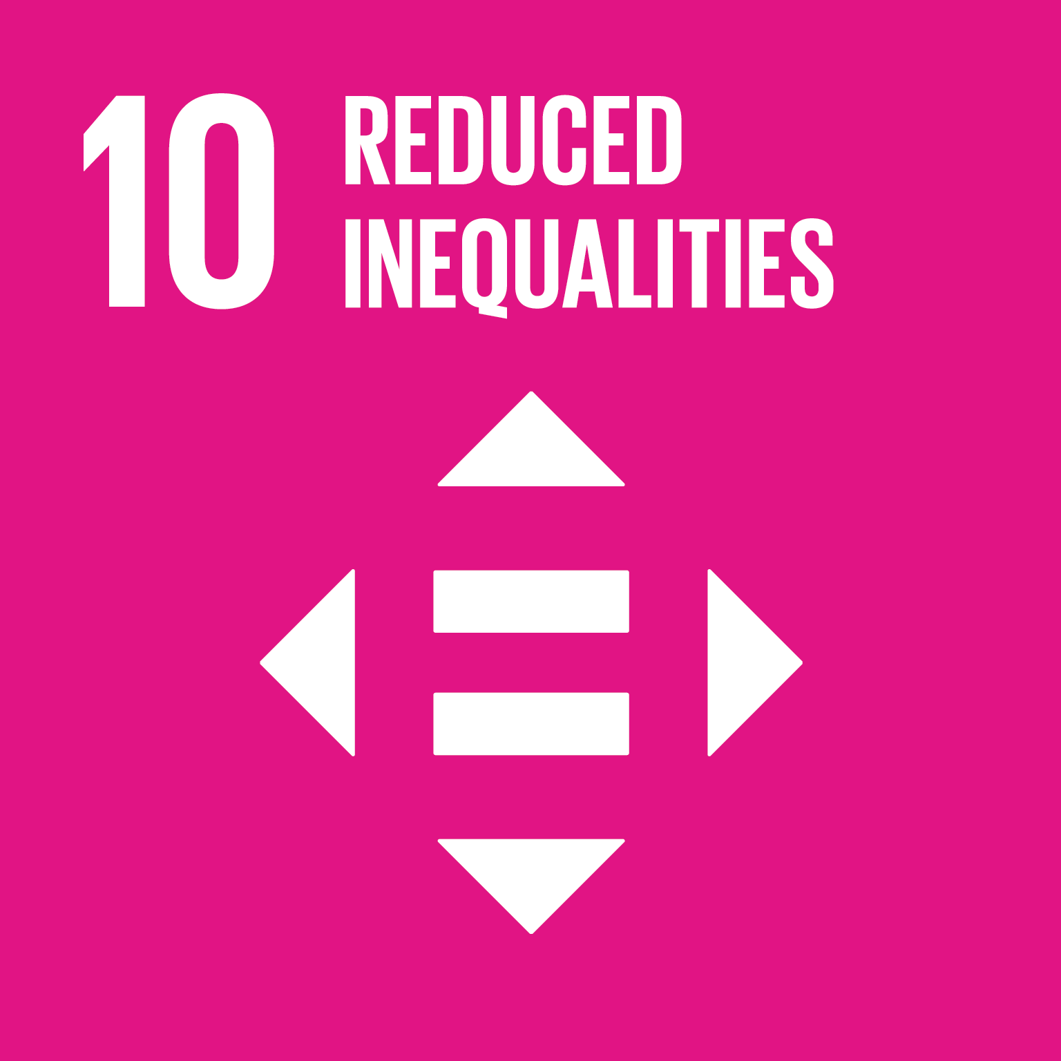 SDG Goal 10 - Reduced inequalities sustainable development goal 10 icon reduced inequalities