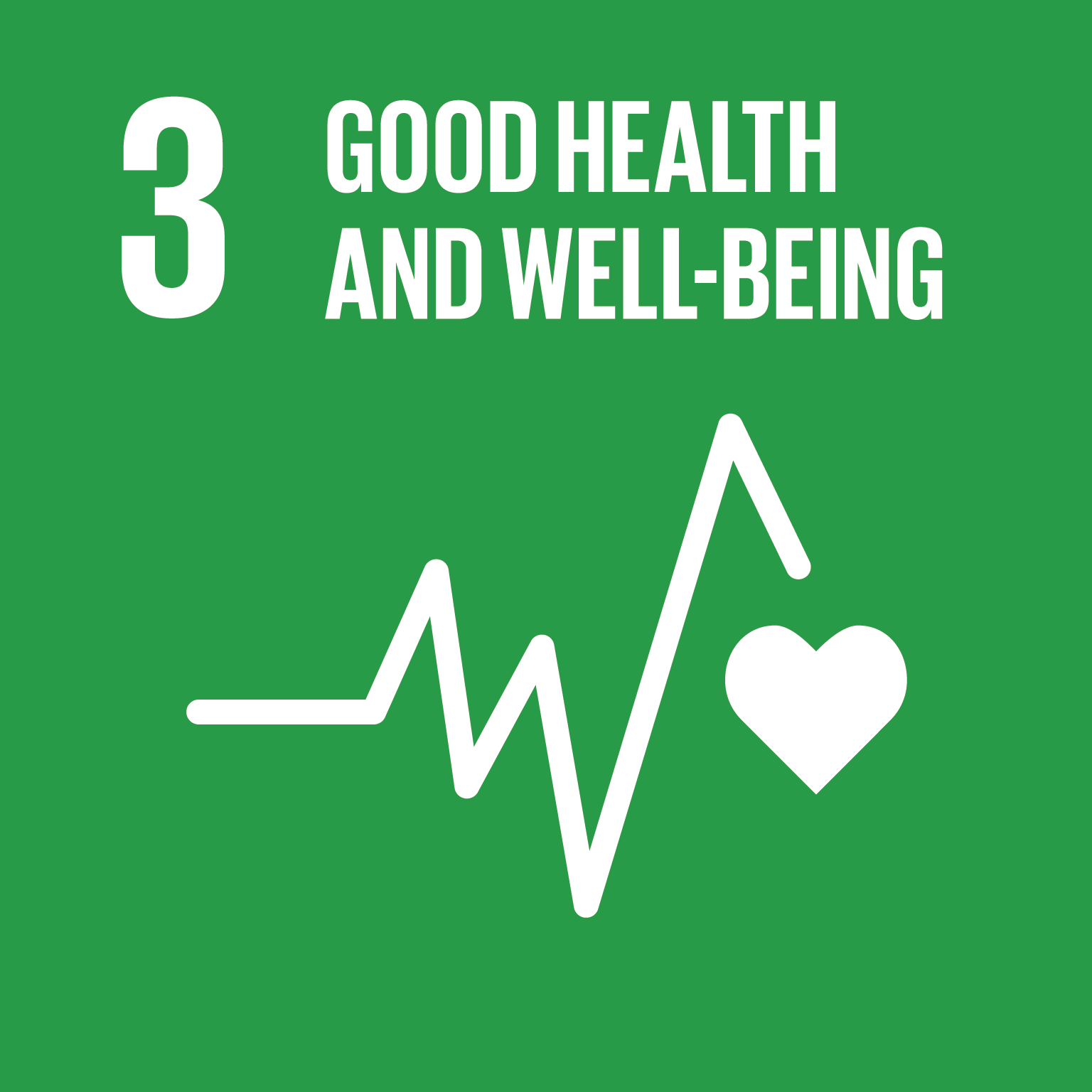 SDG Goal 3 - Good health and wellbeing sustainable development goal 3 icon good health and wellbeing