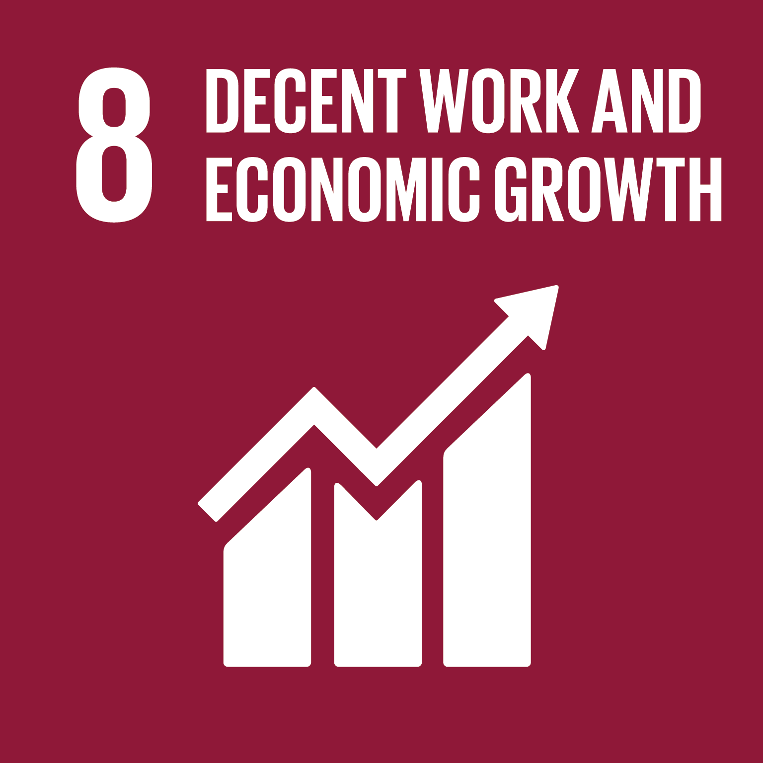 SDG Goal 8 - Decent work and economic growth sustainable development goal 8 icon decent work and economic growth