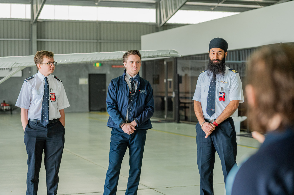 RMIT Bendigo Flight School representatives