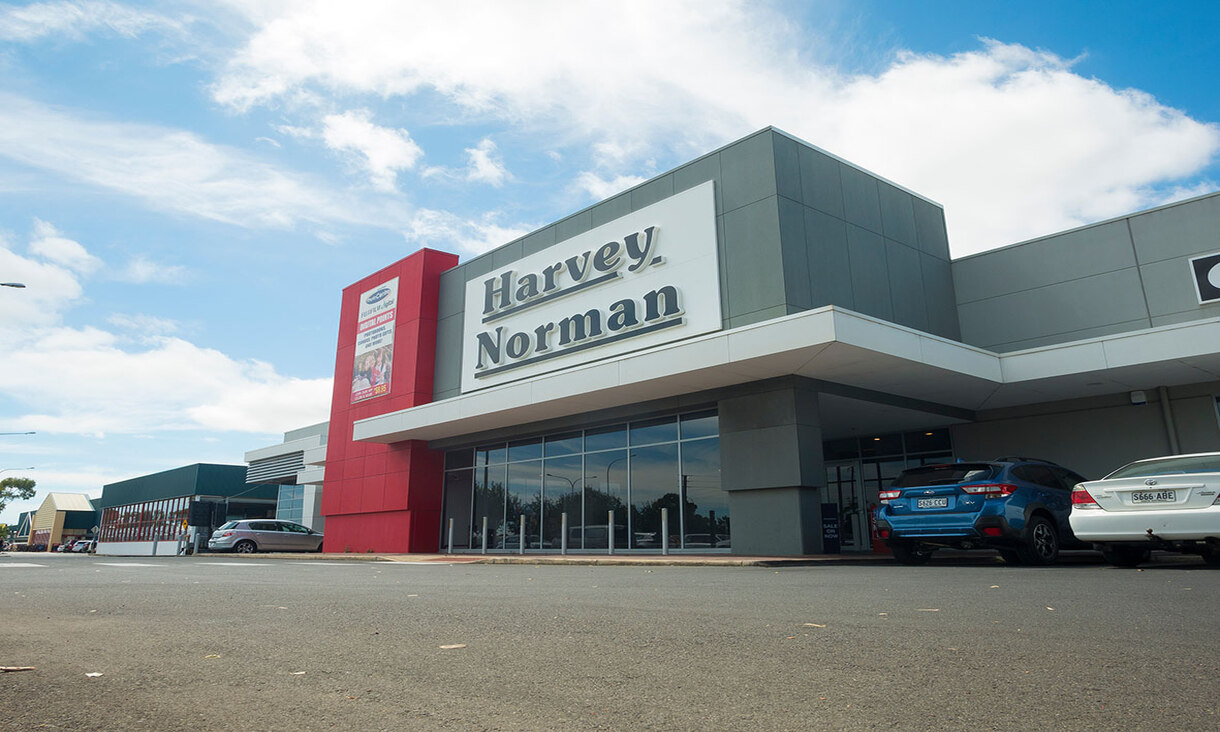 Shop front with Harvey Norman signage