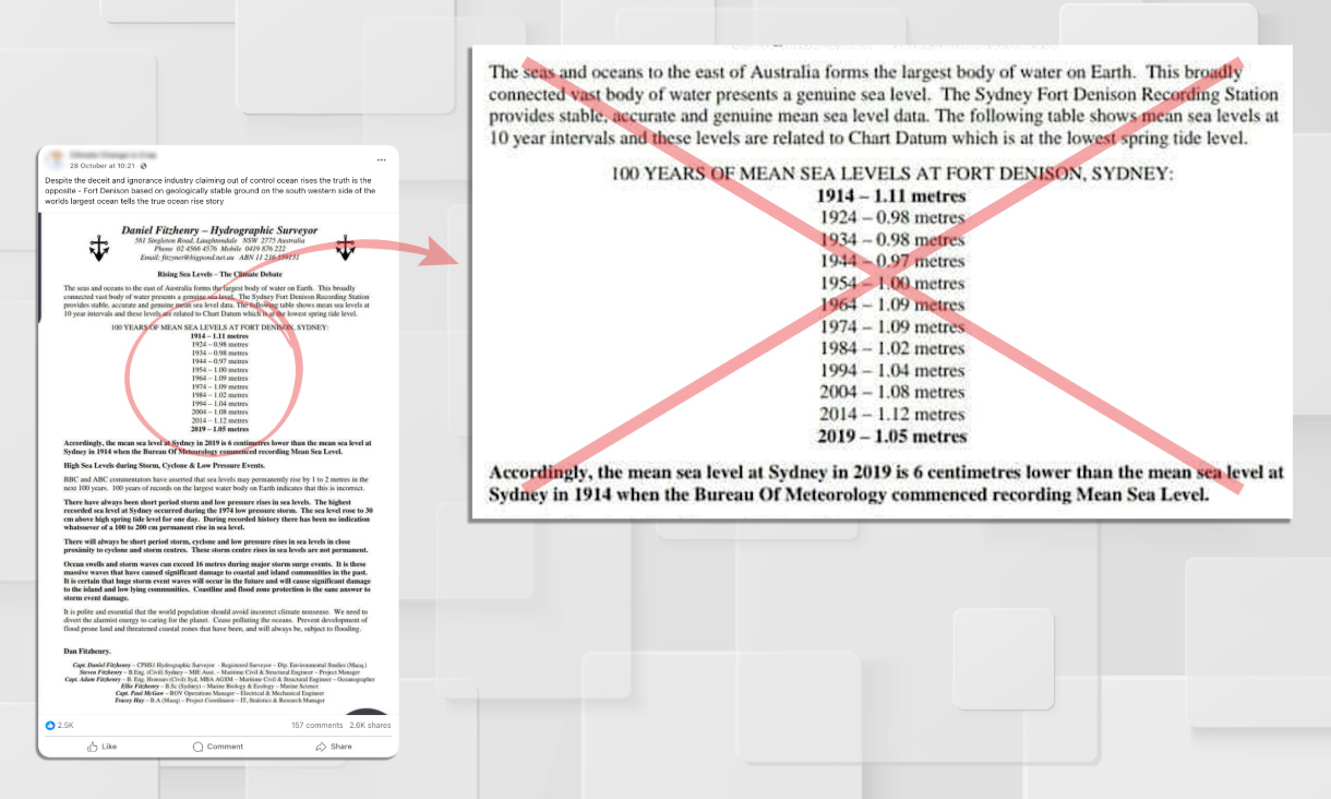 two text-based posts with one struck out with a red cross