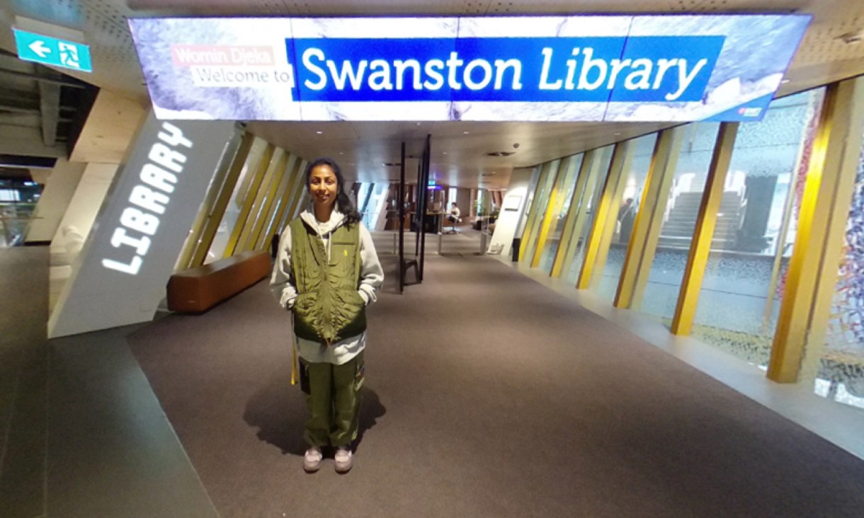 View of the Carlton Library interior.