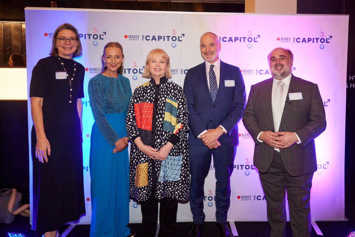 (L-R) Saskia Loer Hansen, Kate Torney, Peggy O'Neal, Alec Cameron and Al Cossar