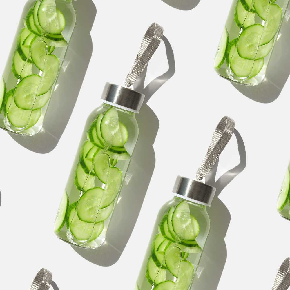 Cucumbers in bottles