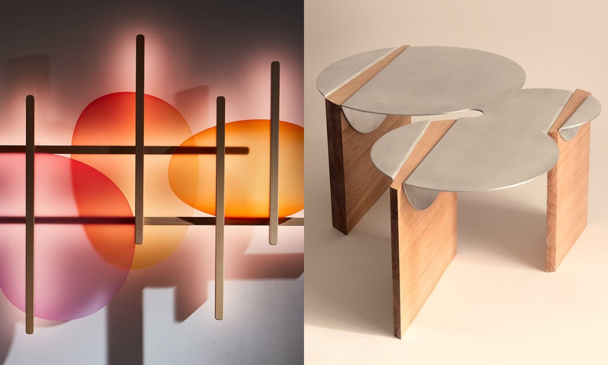 Kassie’s award-winning designs, Six Sticks (left) and Pleuro (right)