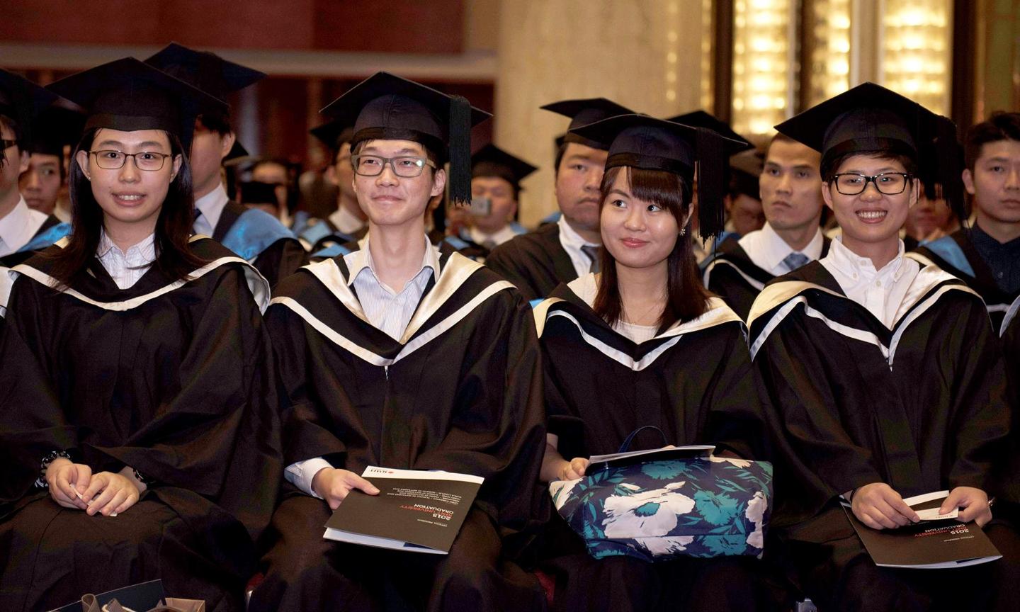 Group of graduates at the Hong Kong ceremony