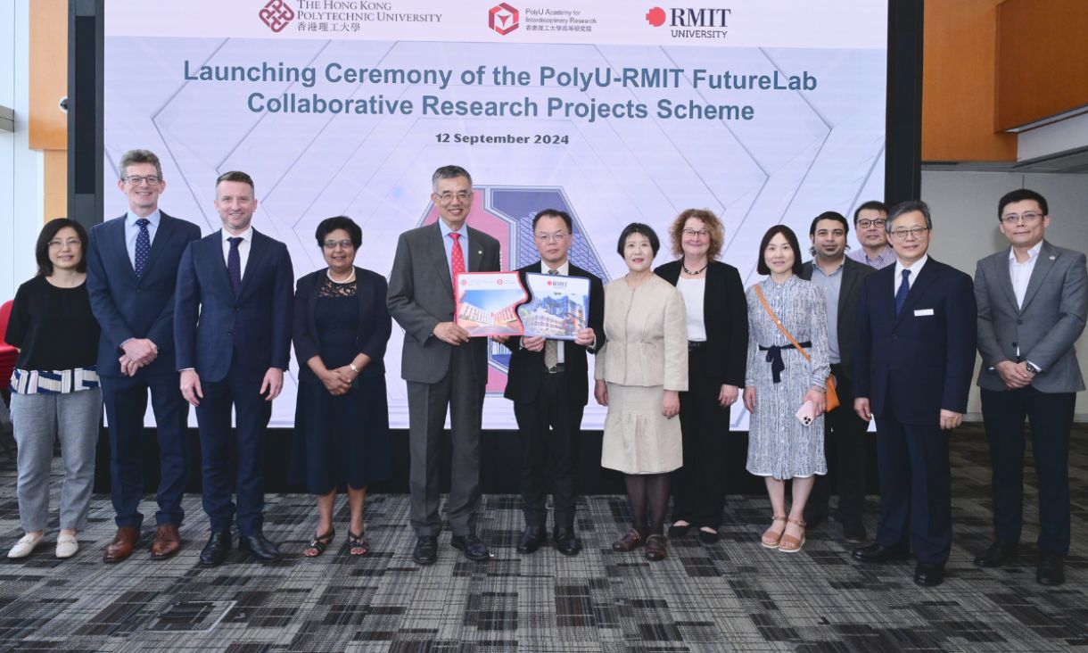 Group photo of RMIT and Hong Kong PolyU representatives