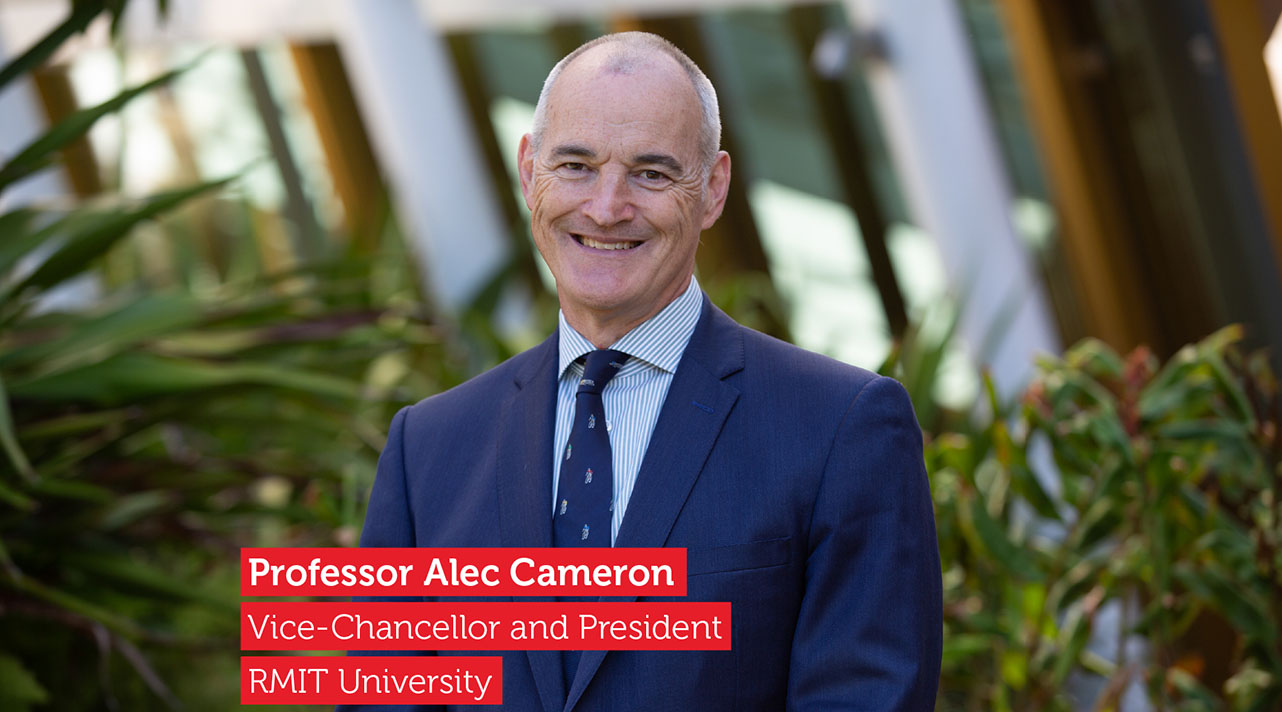 A photograph of professor Alec Cameron, Vice-Chancellor and President of RMIT University